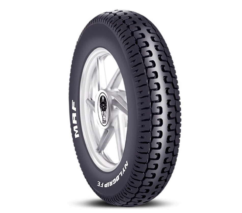 MRF - 90/100-10 NYLOGRIP FE PLUS Tubeless Tyre | Front/Rear