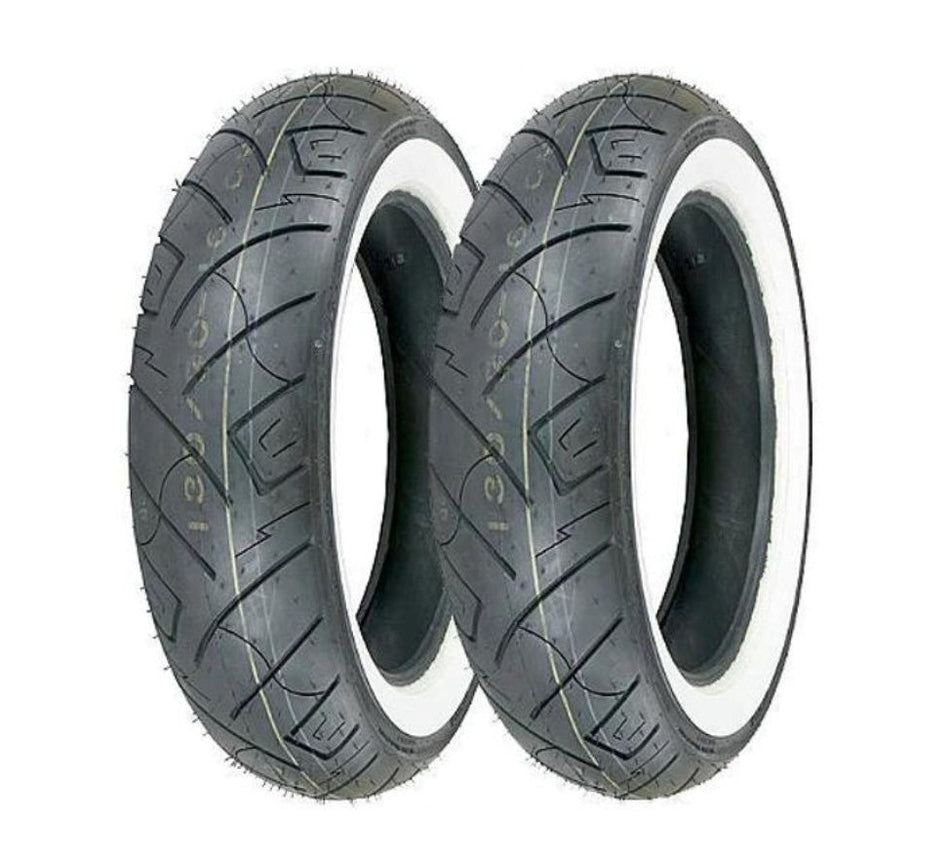 SHINKO - 150/80 B16 SR777 Tubeless Tyre (White Wall) | Front